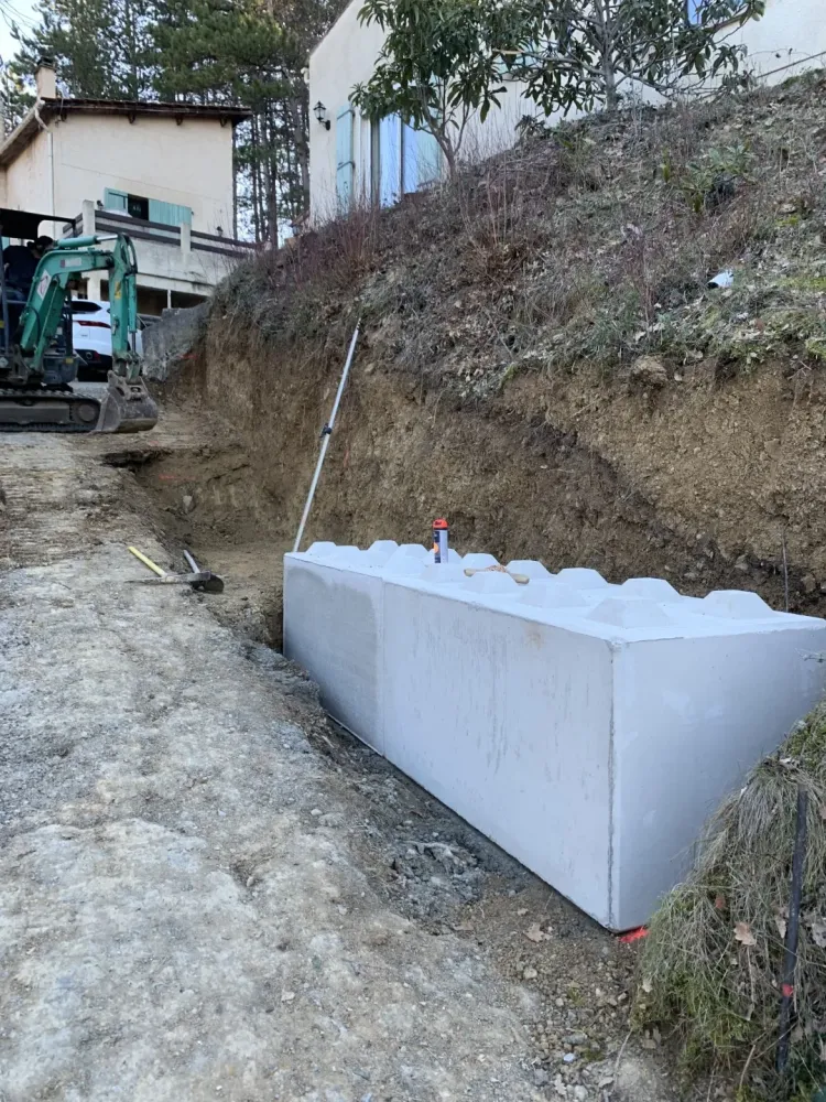 Mur de soutènement à Digne-les-Bains